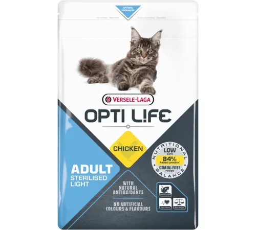 Opti Life Sterilised/Light (Курица), 2,5 кг