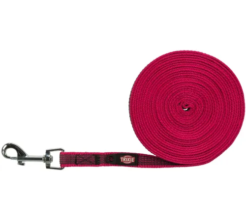Trixie Поводок тросовый Tracking Leash, фуксия, S-M: 5 м/15 мм