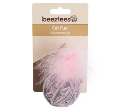Beeztees Игрушка Мяч с пером MING, 5 см