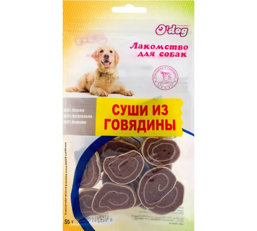 O'dog Лакомство Суши из говядины, 50 г