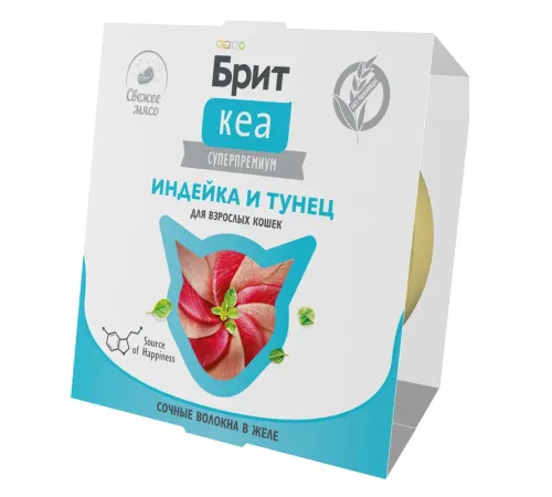 Брит Кеа для взрослых кошек (Индейка и тунец в желе), 75 г