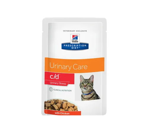 Hill's Prescription Diet c/d Multicare Urinary Stress Влажный корм для кошек (курица) 85 г