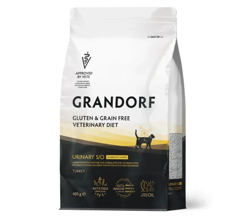 Grandorf Vet Cat Urinary S/O Moderate Calorie (Индейка), 400 г