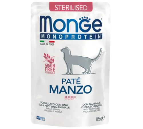 Monge Паштет Mono Sterilised Cat (Говядина), 85 г