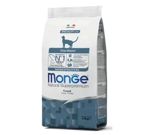 Monge Cat Monoprotein Sterilized (Форель), 1,5 кг