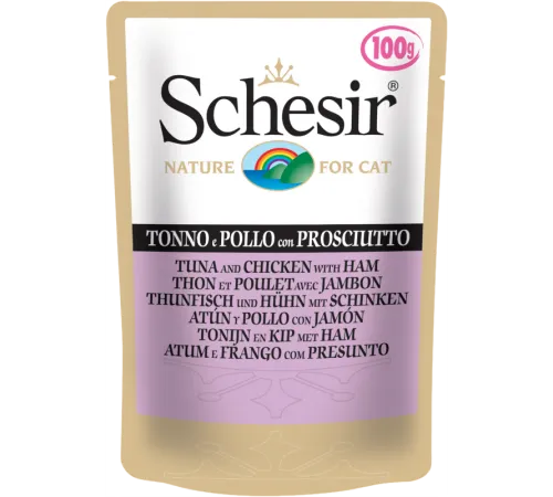 Schesir Tuna Chicken Ham (Тунец, курица, ветчина) 100 г х 10 шт