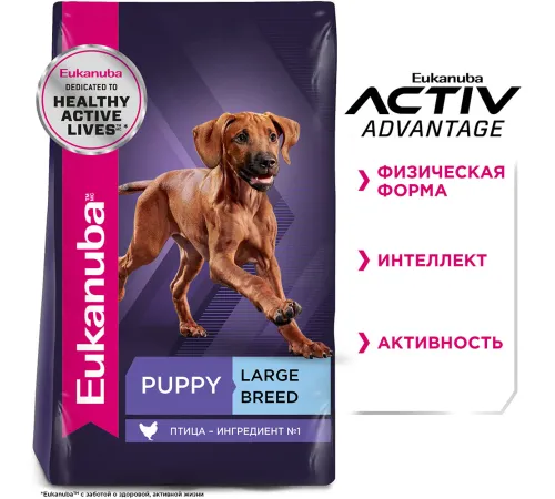 Eukanuba Puppy Large Breed (Птица), 3 кг