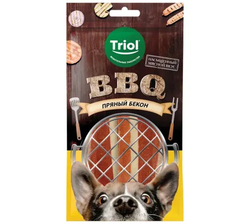 Triol BBQ Лакомство для собак Пряный бекон, 66 г
