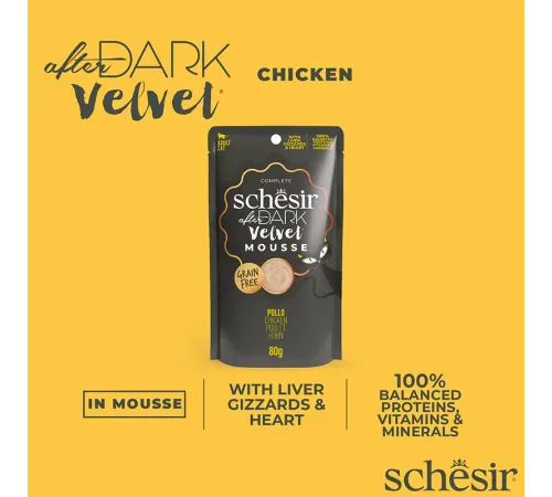 Schesir After Dark Velvet Mousse (Курица), 80 г