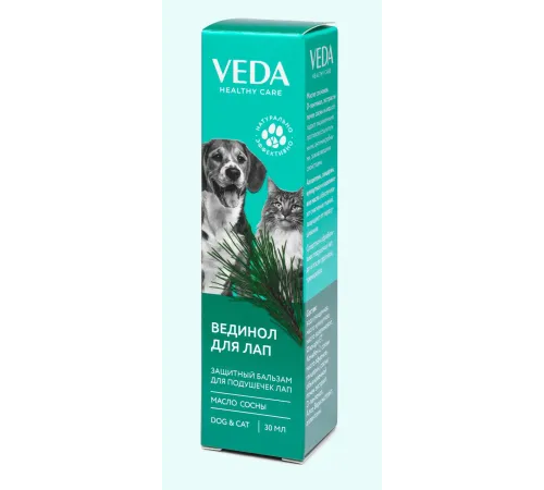 VEDA Вединол для лап с маслом сосны, 30 г