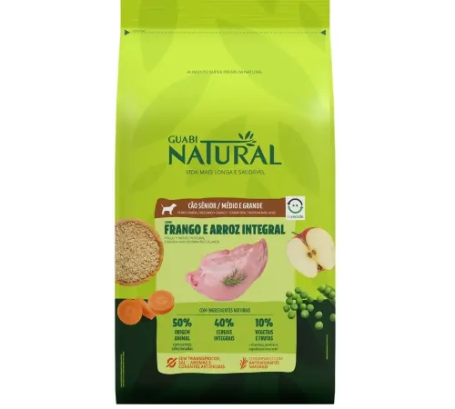 Guabi Natural Dog Medium & Large Senior (Цыпленок, рис), 12 кг