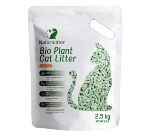 Naturalitter Bio Plant Cat Litter Зеленый чай, 6 л (2,5 кг)