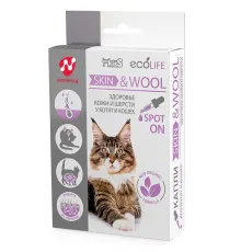 Ms.Kiss Капли Skin & Wool для кошек, 10 мл