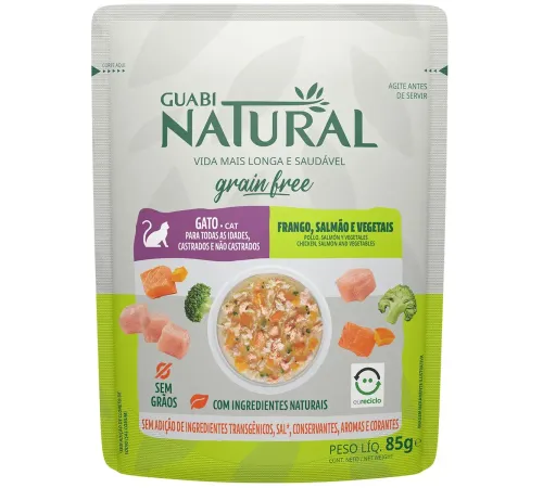 Guabi Natural Cat GF (Курица, лосось и овощи), 85 г