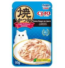 INABA CIAO Тунец Кацуо на гриле с морским гребешком, 50 г