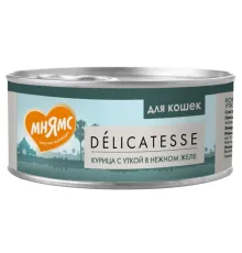 Мнямс Delicatesse Курица с уткой в нежном желе для кошек, 70 г
