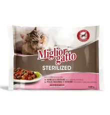 Miglior Gatto Sterilized Multi Pack Кусочки в соусе, 85 г х 4 шт
