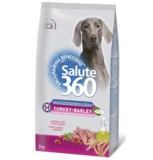 Salute 360 Adult Medium/Maxi (Индейка, ячмень), 12 кг