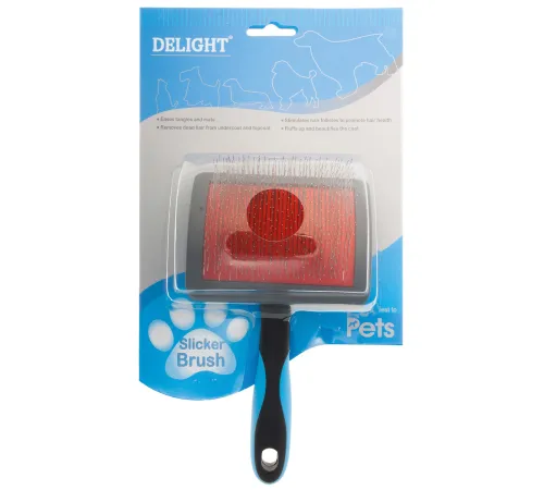 DeLIGHT Пуходёрка проф. мягкий корд с длинным зубом большая L