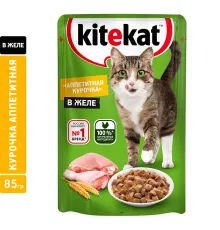 Kitekat с курицей (кусочки в желе), 85 г х 28 шт (уп)
