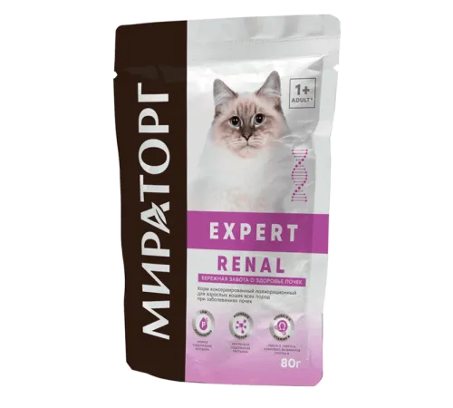 Мираторг Expert Renal влажный корм для кошек, 80 г