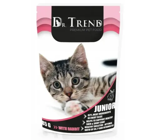 Dr.Trend Консервы для котят (Кролик), 85 г