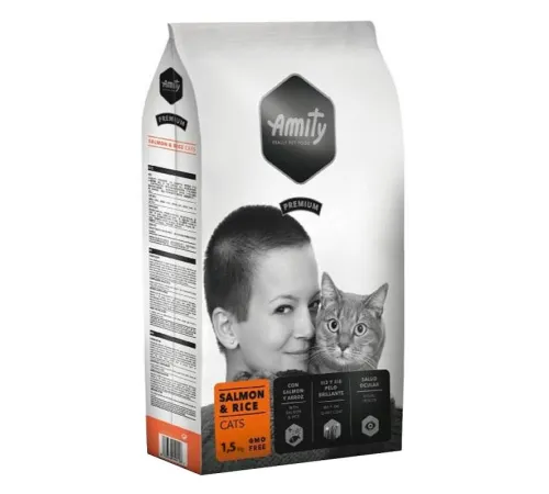 Amity Premium Cats (Лосось и рис), 1,5 кг
