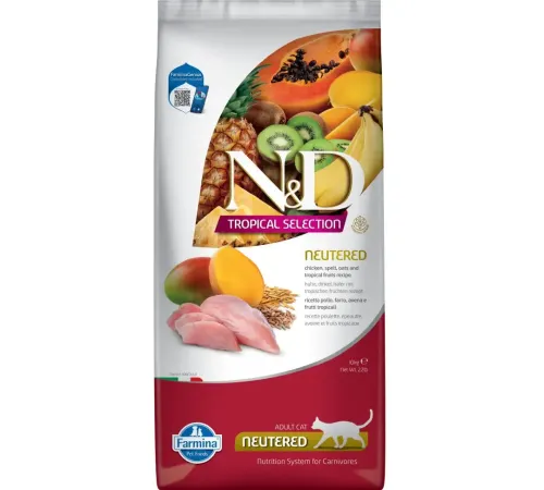 Farmina N&D LG Tropical Selection Neutered Cat (Курица, тропические фрукты), 10 кг