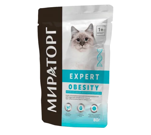 Мираторг Expert Obesity влажный корм для кошек, 80 г