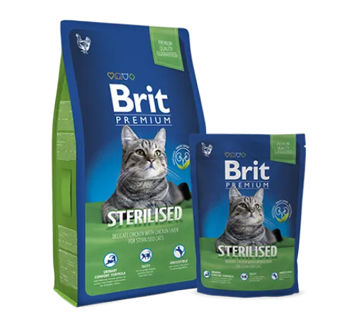 Brit Premium Cat Sterilised (Курица и печень) 0,3 кг