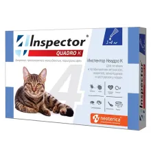 Экопром Inspector Quadro K для кошек 1-4 кг 0,4 мл 1 пипетка