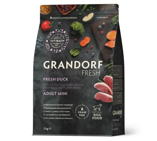 Grandorf Fresh Adult Mini (Утка и батат), 3 кг