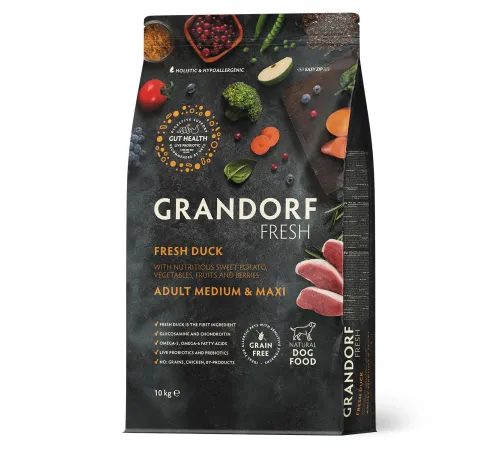 Grandorf Fresh Adult Medium & Maxi (Утка и батат), 10 кг