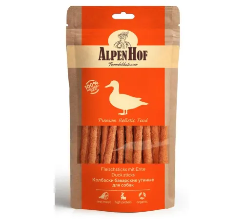 AlpenHof Колбаски баварские утиные для собак 50 г