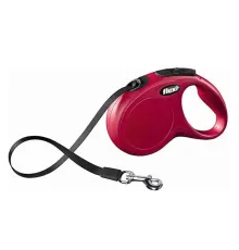 Рулетка Flexi Classic Compact М, лента 5 м, красная