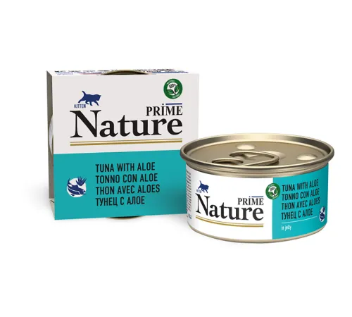 Prime Nature Консервы (Тунец с алоэ в желе) для котят, 85 г