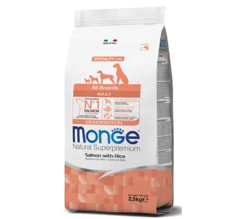 Monge Dog Speciality Adult All Breeds (Лосось, рис) 2,5 кг