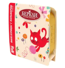 Berkley №6 Филе курицы с кальмаром в желе для кошек, 100 г