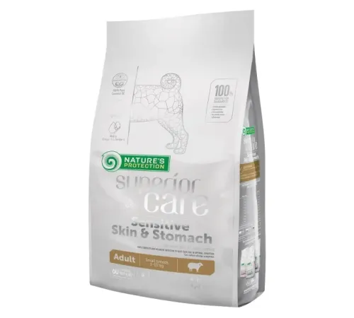 Nature's Protection Superior Care Sensitive Skin&Stomach Adult Small Breeds (Ягненок), 1,5 кг