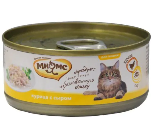 Мнямс Консервы Курица с сыром в нежном желе, 70 г