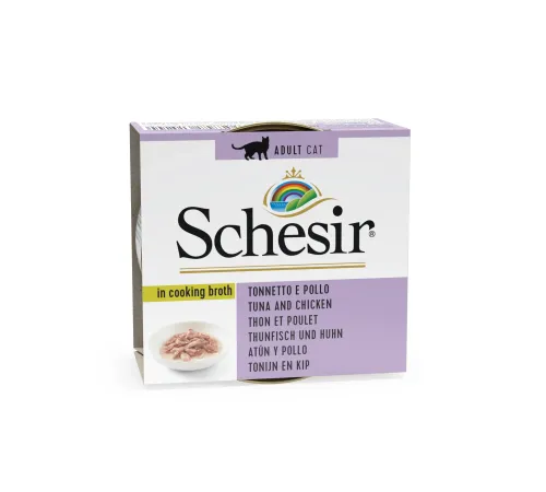 Schesir Tuna Chicken (Тунец, курица в бульоне), 70 г