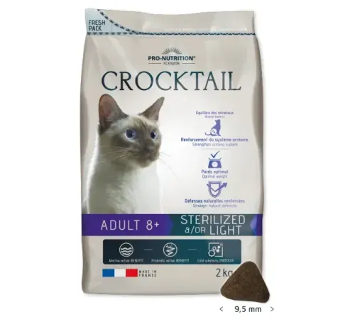 Flatazor Crocktail Adult 8+ Sterilized &/Or Light Cat, 2 кг