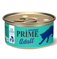 Prime Adult Консервы (Тунец с сибасом и ананасом в собственном соку) для кошек, 85 г