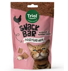 Triol Snack Bar Мини-подушечки с начинкой из курицы с креветкой, 30 г