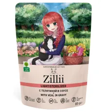 ZILLII Sterilized/Light Cat (Телятина в соусе), 85 г