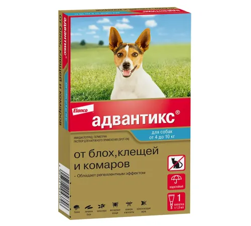 Elanco Адвантикс для собак от 4 до 10 кг, 1 пипетка