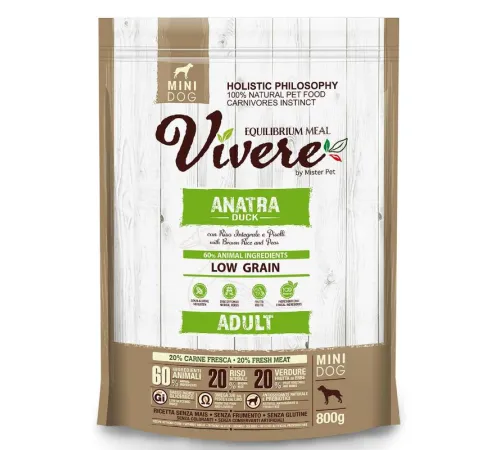 Vivere Dog Adult Mini (Утка), 3 кг