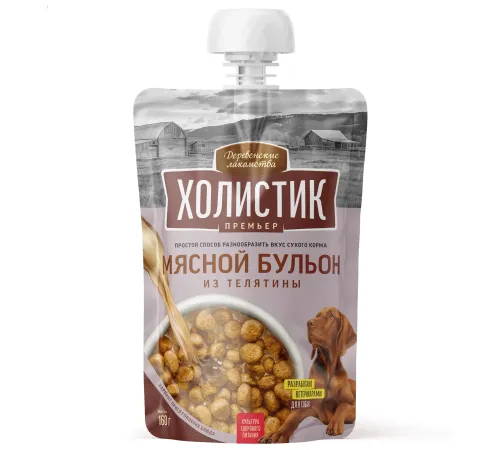 Деревенские лакомства Холистик Мясной бульон из телятины для собак, 160 г