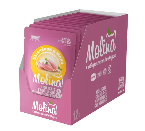 Molina Пауч для котят (Цыпленок в желе), 70 г