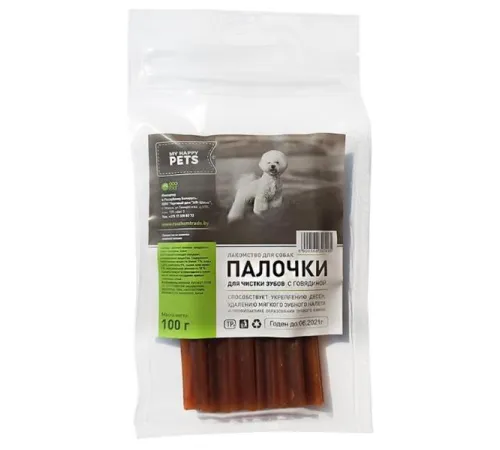 My Happy Pets Палочки для чистки зубов с говядиной 100 г